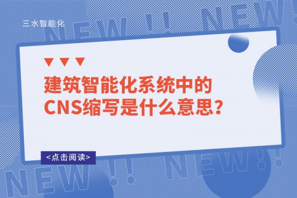 建筑智能化系統中的CNS縮寫是什么意思？